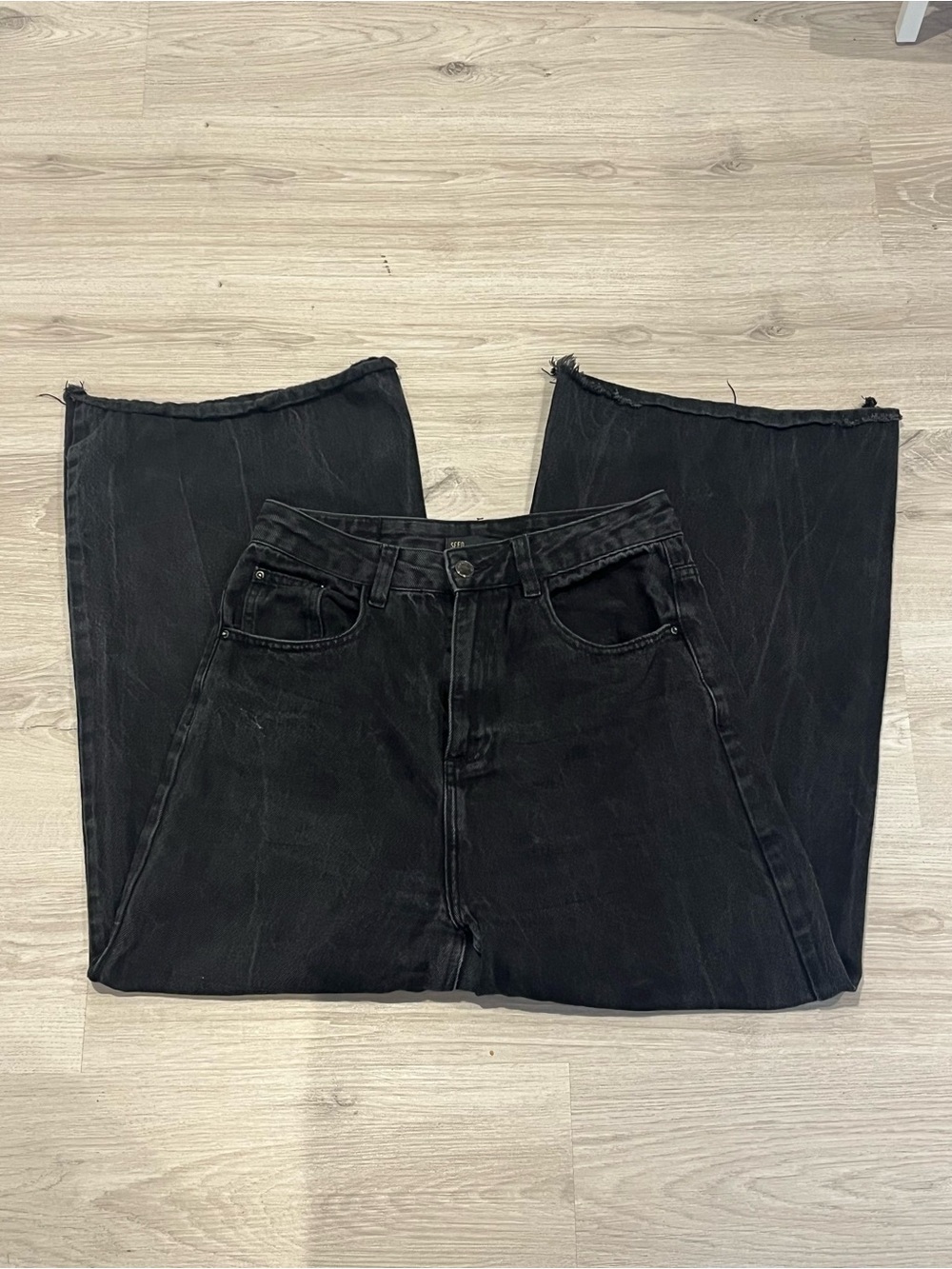 SEED back denim jeans grunge aesthetic Y2K vintage
